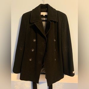 Black Calvin Klein wool coat